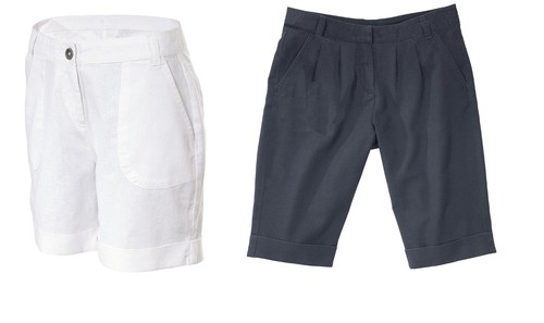 Damen leinen shorts bermudas - shorts,