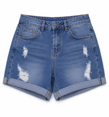 Damen high waist - high-waist, jeansshorts