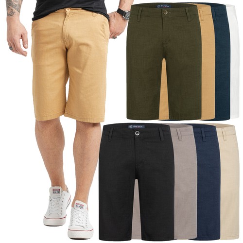 Herren shorts baumwolle leine - shorts,