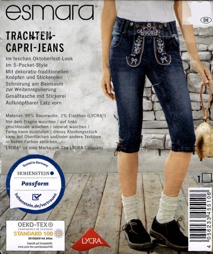 Trachten capri jeans - trachten,