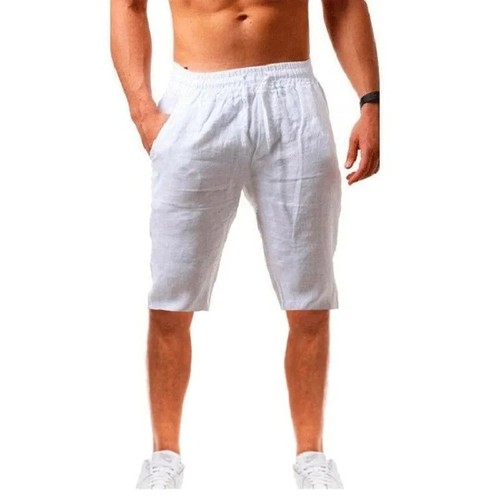 Herren baumwolle leinen shorts - baumwolle,